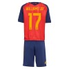 Spanien Williams JR 17 Fotbollströjor Barn Hemma tröja World Cup 2026 Kortärmad