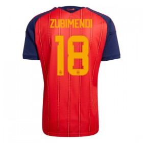 Spanien ZUBIMENDI 18 Fotbollströjor Hemma tröja World Cup 2026 Kortärmad