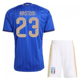 Italien Bastoni 23 Fotbollströjor Barn Hemma tröja World Cup 2026 Kortärmad