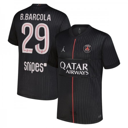 Paris Saint-Germain B. Barcola 29 Fotbollströjor Jordan Fjärde tröja 2025-26 Kortärmad
