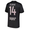 Paris Saint-Germain D. Doue 14 Fotbollströjor Jordan Fjärde tröja 2025-26 Kortärmad