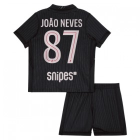 Paris Saint-Germain Joao Neves 87 Fotbollströjor Jordan Barn Fjärde tröja 2025-26 Kortärmad