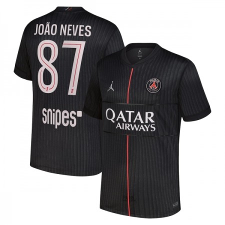 Paris Saint-Germain Joao Neves 87 Fotbollströjor Jordan Fjärde tröja 2025-26 Kortärmad