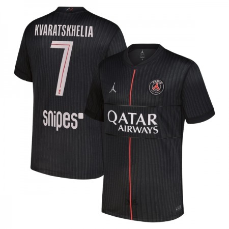 Paris Saint-Germain Kvaratskhelia 7 Fotbollströjor Jordan Fjärde tröja 2025-26 Kortärmad