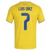 Colombia Luis Diaz 7 Fotbollströjor Hemma tröja World Cup 2026 Kortärmad