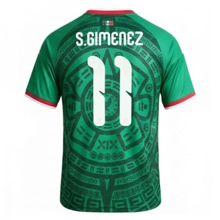 Mexiko S.Gimenez 11 Fotbollströjor Hemma tröja World Cup 2026 Kortärmad