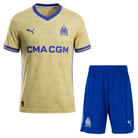 Olympique de Marseille Fotbollströjor Barn Fjärde tröja 2025-26 Kortärmad