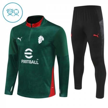 AC Milan Barn Trainings Sweatshirt Quarter-Zip 2025-26 Grön