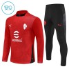AC Milan Barn Trainings Sweatshirt Quarter-Zip 2025-26 Röd