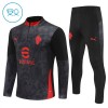 AC Milan Barn Trainings Sweatshirt Quarter-Zip 2025-26 Svart