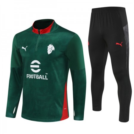 AC Milan Trainings Sweatshirt Quarter-Zip 2025-26 Grön