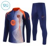 FC Barcelona Barn Trainings Sweatshirt Quarter-Zip 2025-26 Blå