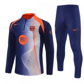 FC Barcelona Trainings Sweatshirt Quarter-Zip 2025-26 Blå