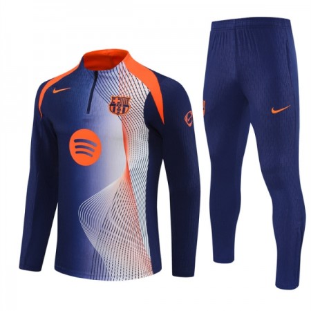 FC Barcelona Trainings Sweatshirt Quarter-Zip 2025-26 Blå