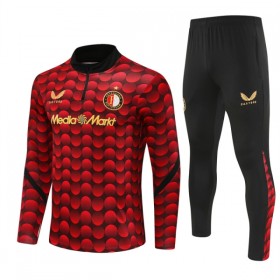 Feyenoord Rotterdam Trainings Sweatshirt Quarter-Zip 2025-26 Röd
