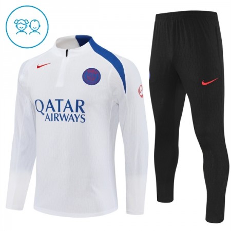 Paris Saint-Germain Barn Trainings Sweatshirt Quarter-Zip 2025-26 Vit