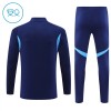 Real Madrid Barn Trainings Sweatshirt Quarter-Zip 2025-26 Navy