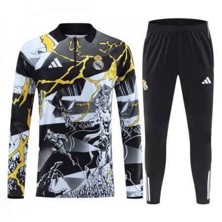 Real Madrid Marvel Trainings Sweatshirt Quarter-Zip 2026-27 Svart