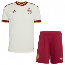 Spanien Fotbollströjor Barn Borta tröja World Cup 2026 Kortärmad
