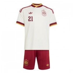 Spanien Oyarzabal 21 Fotbollströjor Barn Borta tröja World Cup 2026 Kortärmad