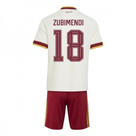 Spanien Zubimendi 18 Fotbollströjor Barn Borta tröja World Cup 2026 Kortärmad
