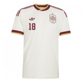 Spanien Zubimendi 18 Fotbollströjor Borta tröja World Cup 2026 Kortärmad