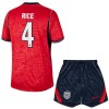 England Rice 4 Fotbollströjor Barn Borta tröja World Cup 2026 Kortärmad