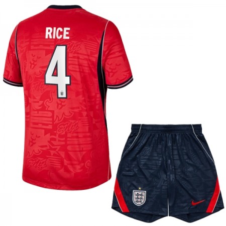 England Rice 4 Fotbollströjor Barn Borta tröja World Cup 2026 Kortärmad