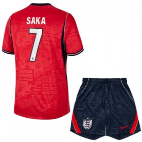 England Saka 7 Fotbollströjor Barn Borta tröja World Cup 2026 Kortärmad