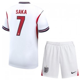 England Saka 7 Fotbollströjor Barn Hemma tröja World Cup 2026 Kortärmad