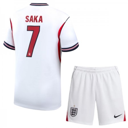 England Saka 7 Fotbollströjor Barn Hemma tröja World Cup 2026 Kortärmad
