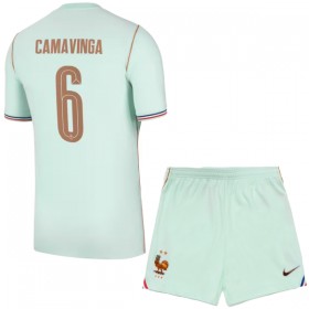 Frankrike Camavinga 6 Fotbollströjor Barn Borta tröja World Cup 2026 Kortärmad