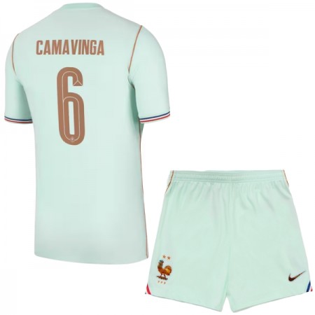 Frankrike Camavinga 6 Fotbollströjor Barn Borta tröja World Cup 2026 Kortärmad