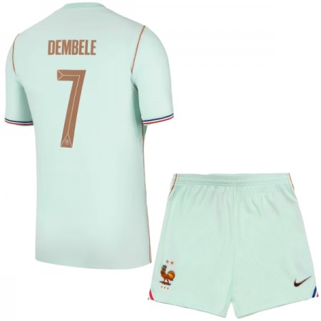Frankrike O. Dembele 7 Fotbollströjor Barn Borta tröja World Cup 2026 Kortärmad