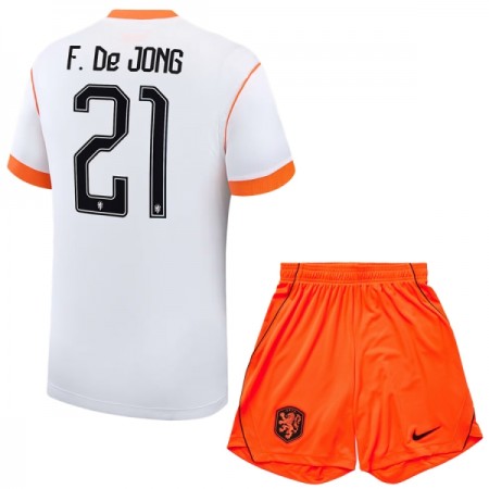 Nederländerna F. De Jong 21 Fotbollströjor Barn Borta tröja World Cup 2026 Kortärmad