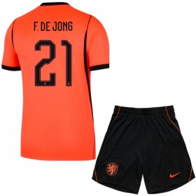 Nederländerna F. De Jong 21 Fotbollströjor Barn Hemma tröja World Cup 2026 Kortärmad