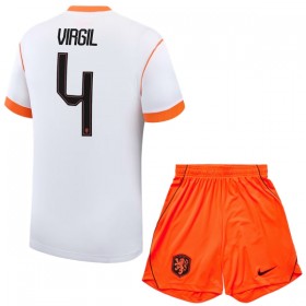 Nederländerna Virgil 4 Fotbollströjor Barn Borta tröja World Cup 2026 Kortärmad
