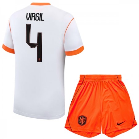 Nederländerna Virgil 4 Fotbollströjor Barn Borta tröja World Cup 2026 Kortärmad