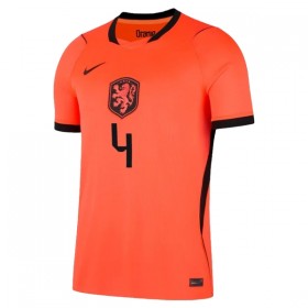 Nederländerna Virgil 4 Fotbollströjor Barn Hemma tröja World Cup 2026 Kortärmad