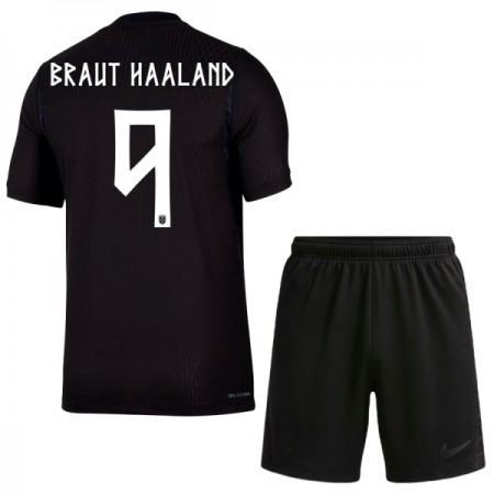Norge Haaland 9 Fotbollströjor Barn Borta tröja World Cup 2026 Kortärmad