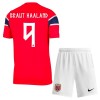 Norge Haaland 9 Fotbollströjor Barn Hemma tröja World Cup 2026 Kortärmad