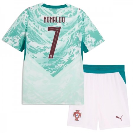 Portugal Ronaldo 7 Fotbollströjor Barn Borta tröja World Cup 2026 Kortärmad