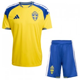 Sverige Fotbollströjor Barn Hemma tröja World Cup 2026 Kortärmad