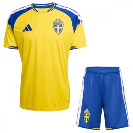 Sverige Fotbollströjor Barn Hemma tröja World Cup 2026 Kortärmad
