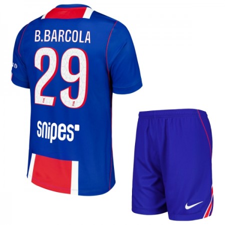Paris Saint-Germain Bradley Barcola 29 Fotbollströjor Barn Hemma tröja 2026-27 Kortärmad