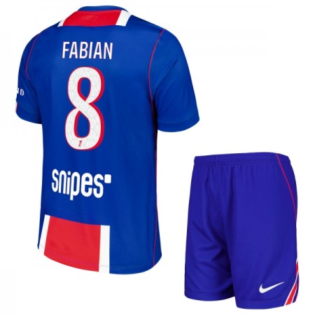 Paris Saint-Germain Fabian 8 Fotbollströjor Barn Hemma tröja 2026-27 Kortärmad