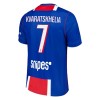 Paris Saint-Germain Kvaratskhelia 7 Fotbollströjor Barn Hemma tröja 2026-27 Kortärmad