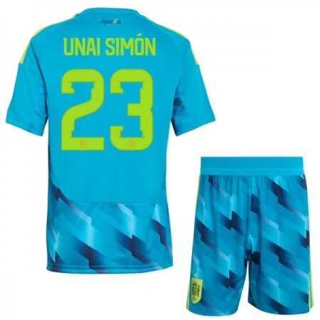 Spanien Unai Simon 23 Fotbollströjor Målvakt Barn World Cup 2026 Kortärmad