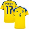 Sverige Gyokeres 17 Fotbollströjor Hemma tröja World Cup 2026 Kortärmad