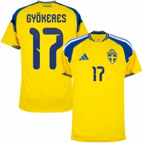 Sverige Gyokeres 17 Fotbollströjor Hemma tröja World Cup 2026 Kortärmad